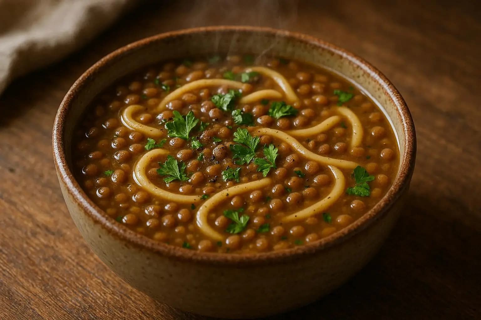 Erişteli Yeşil Mercimek Çorbası Tarifi