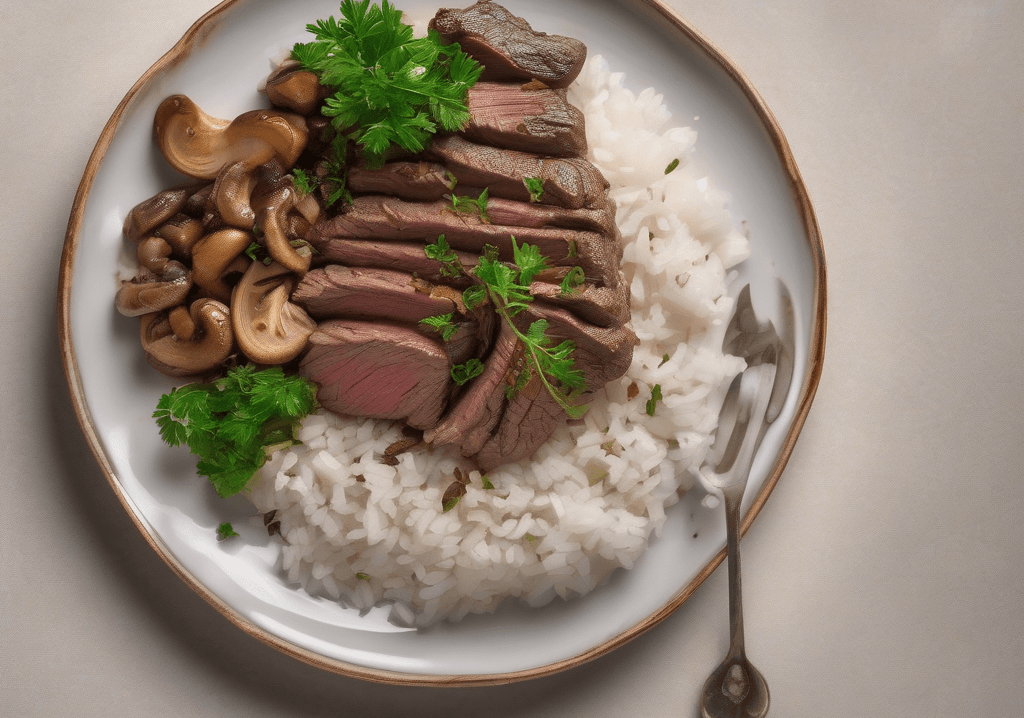 Dana Etli Mantar Sote ve Pilav Tarifi