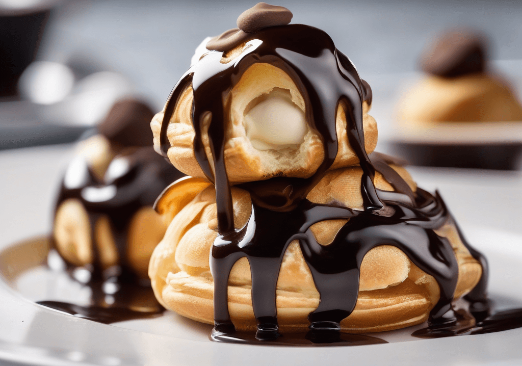 Ev Yapımı Çikolata Soslu Profiterol