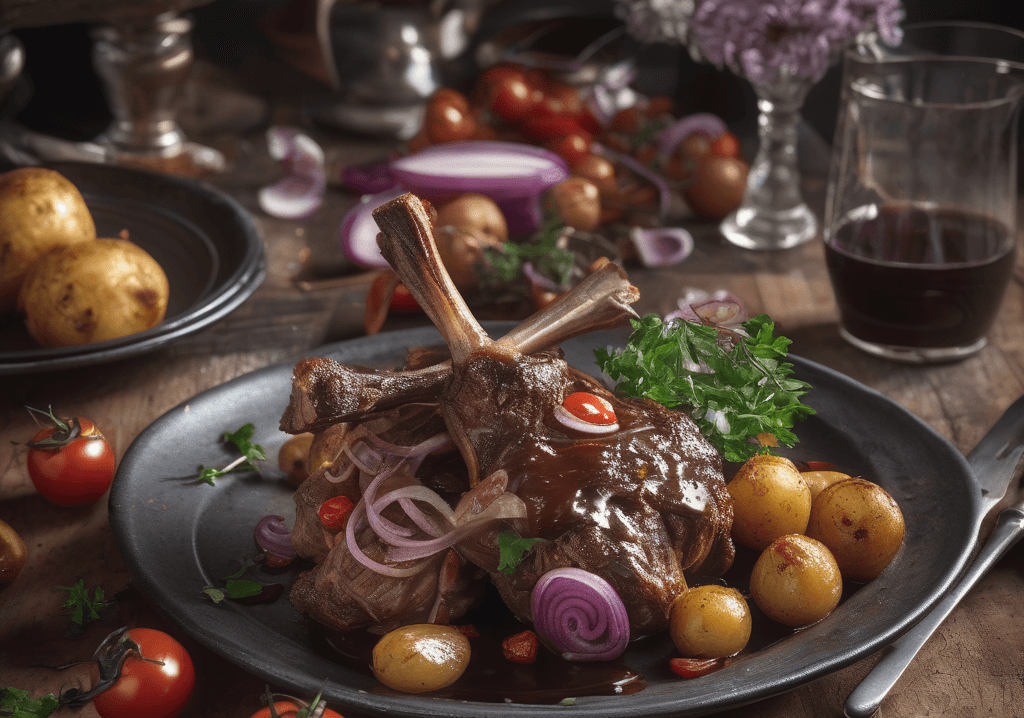 Fırında Patatesli Kuzu İncik Tarifi