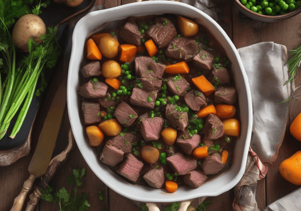 Fırında Patatesli ve Havuçlu Dana Eti Tarifi
