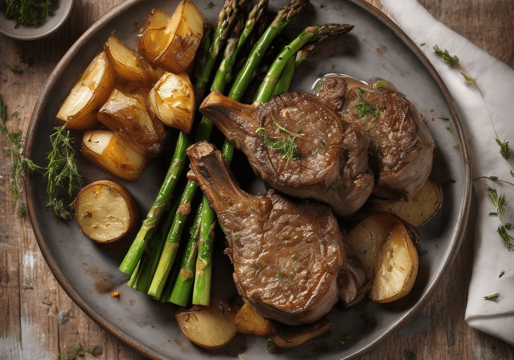 Fırında Sebzeli Kuzu Pirzola Tarifi