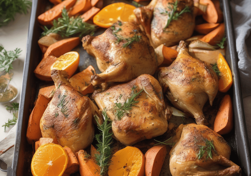 Fırında Sebzeli Tavuk But Tarifi