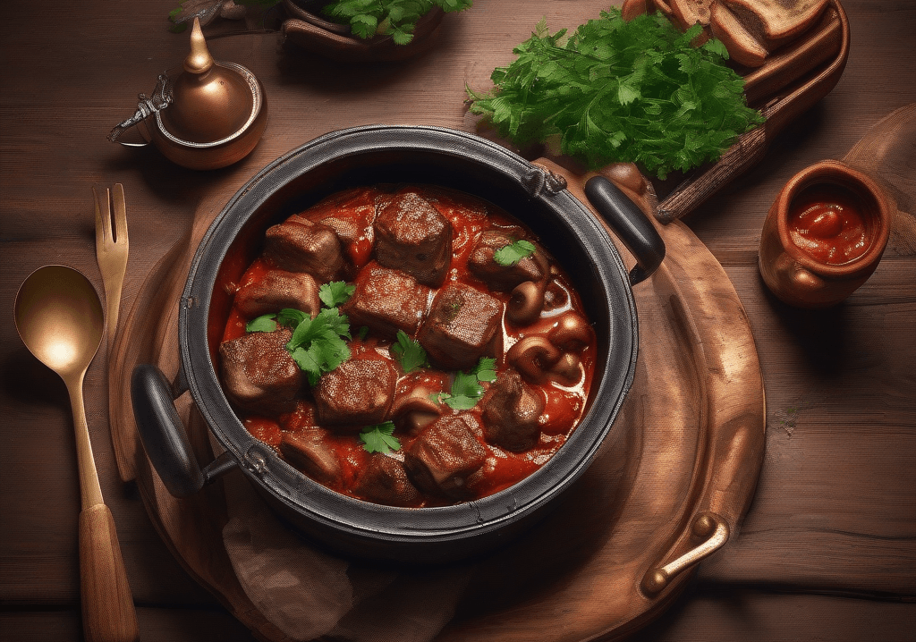 Geleneksel Dana Etli ve Mantarlı Saray Kebabı Tarifi