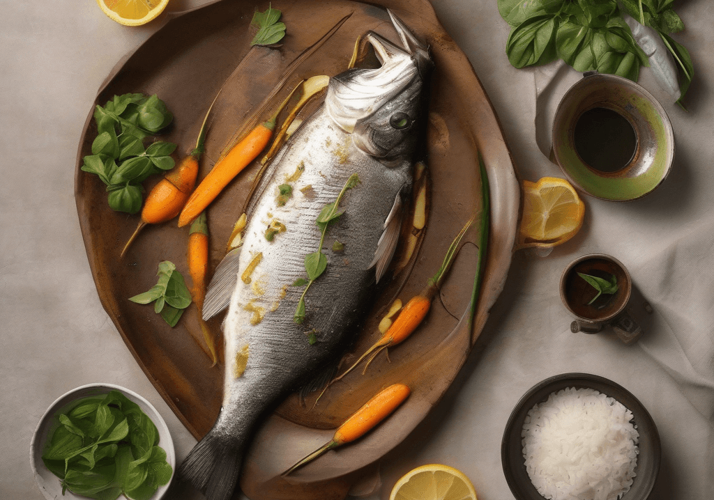 Geleneksel Fırında Levrek ve Sebzeli Beyaz Pilav