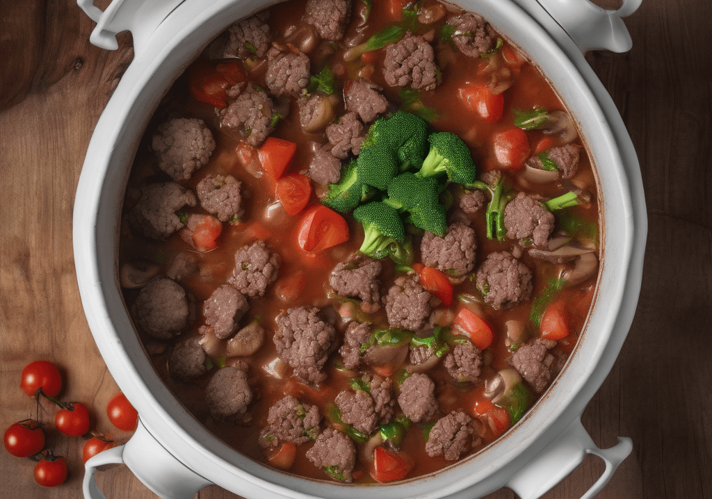 Geleneksel Kıymalı ve Mantarlı Brokoli Yemeği