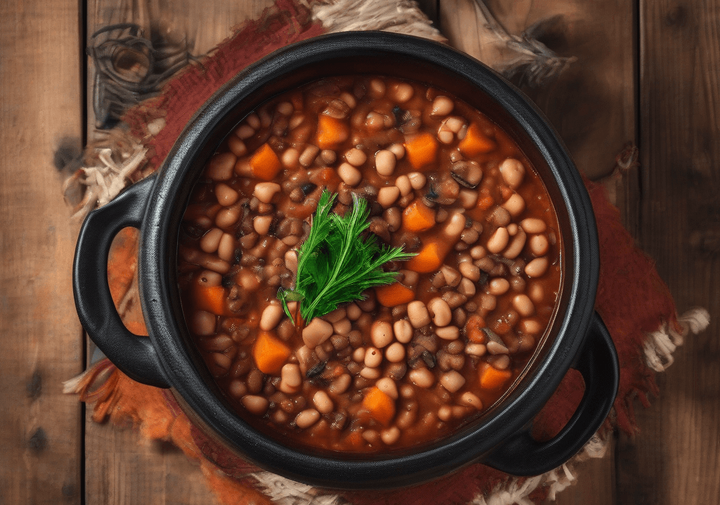 Geleneksel Kuzu Etli ve Kuru Börülce Yemeği