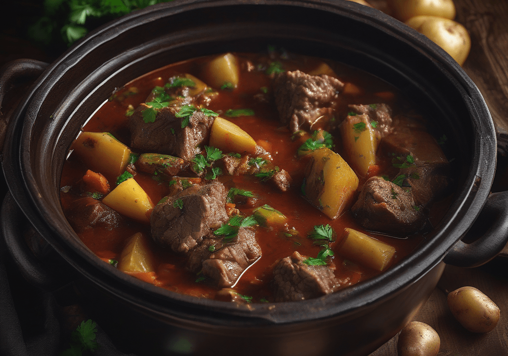 Geleneksel Kuzu Etli ve Sebzeli Tencere Yahnisi