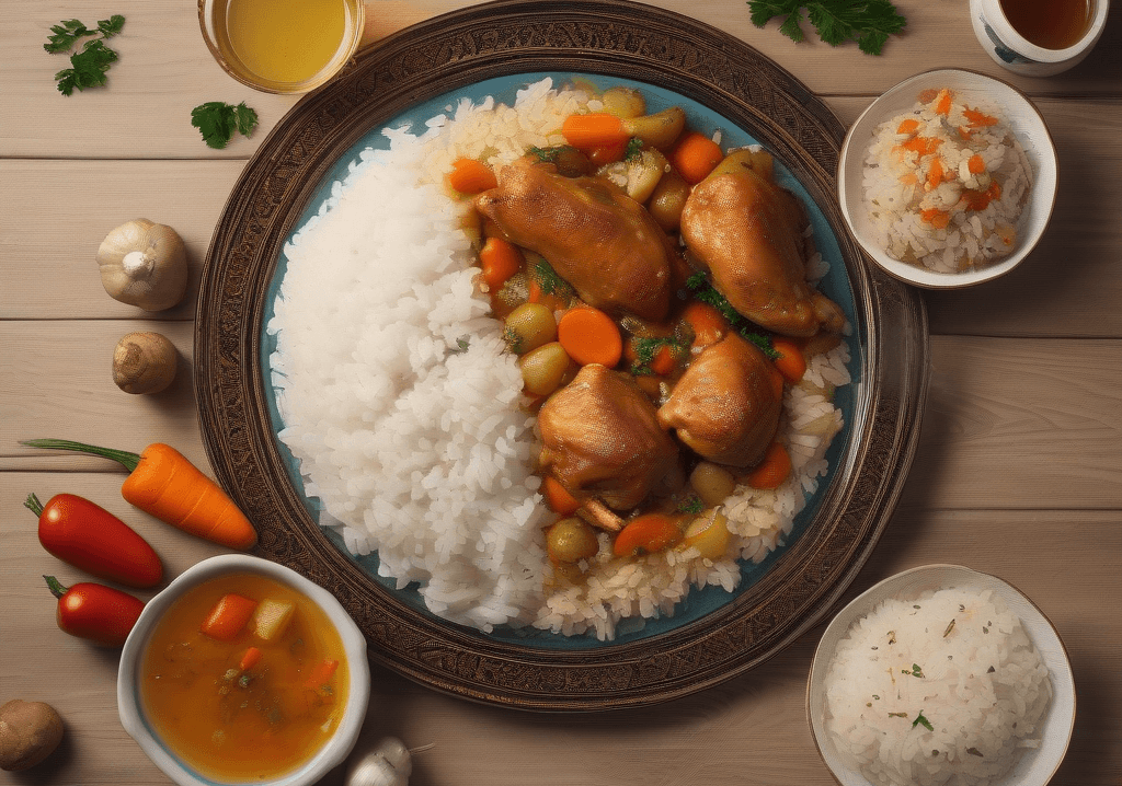 Geleneksel Sebzeli Tavuk Yahni ve Beyaz Pilav Tarifi