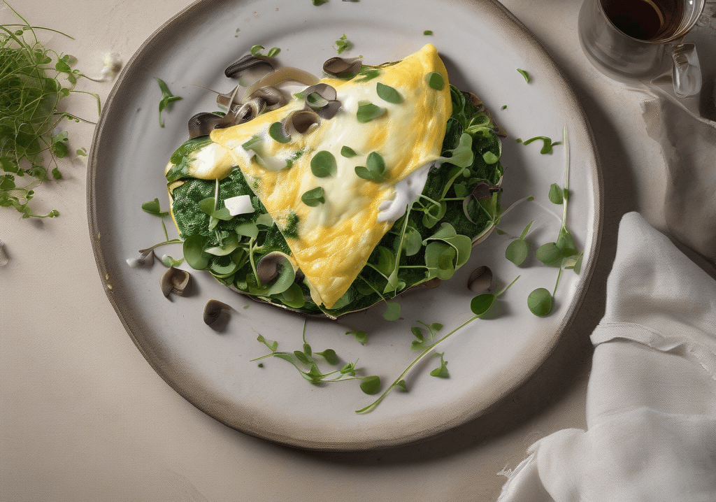 Ispanaklı Mantarlı Omlet Tarifi: Şef Usulü Pofuduk Kıvam