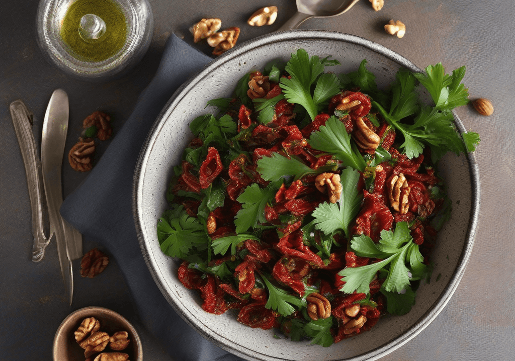Kuru Domates Salatası Tarifi: Gurme Usulü Cevizli ve Soslu