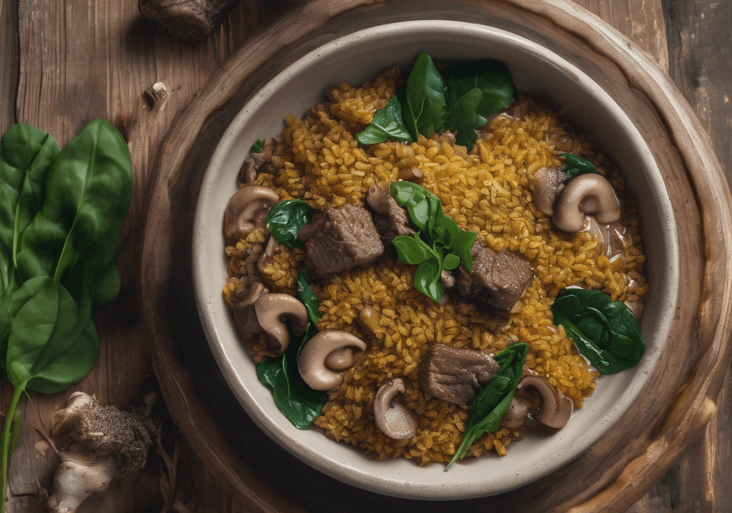 Kuzu Etli ve Mantarlı Darı Pilavı Tarifi