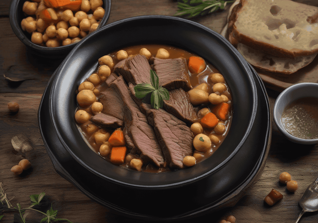Nohutlu ve Sebzeli Dana Brisket Yahnisi