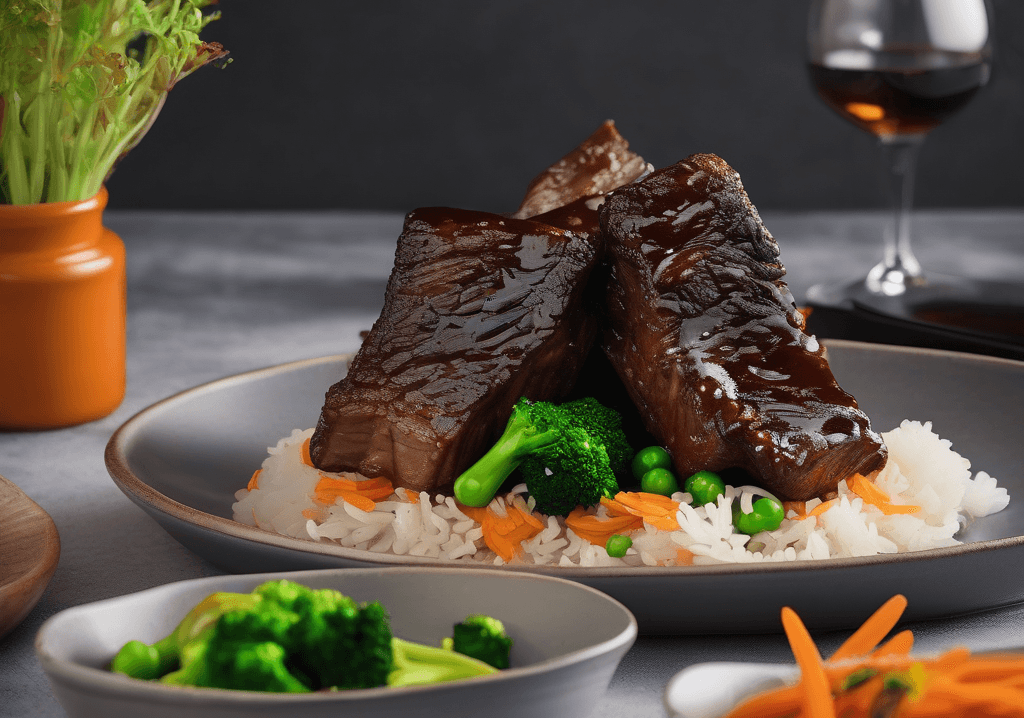 Soya Soslu Dana Kaburga ve Sebzeli Pilav Tarifi