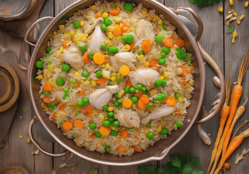 Tavuklu ve Sebzeli Pirinç Pilavı Tarifi
