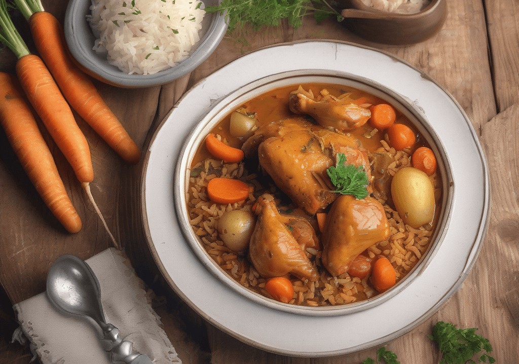 Geleneksel Terbiyeli Tavuk Haşlama ve Sebzeli Pirinç Pilavı Tarifi