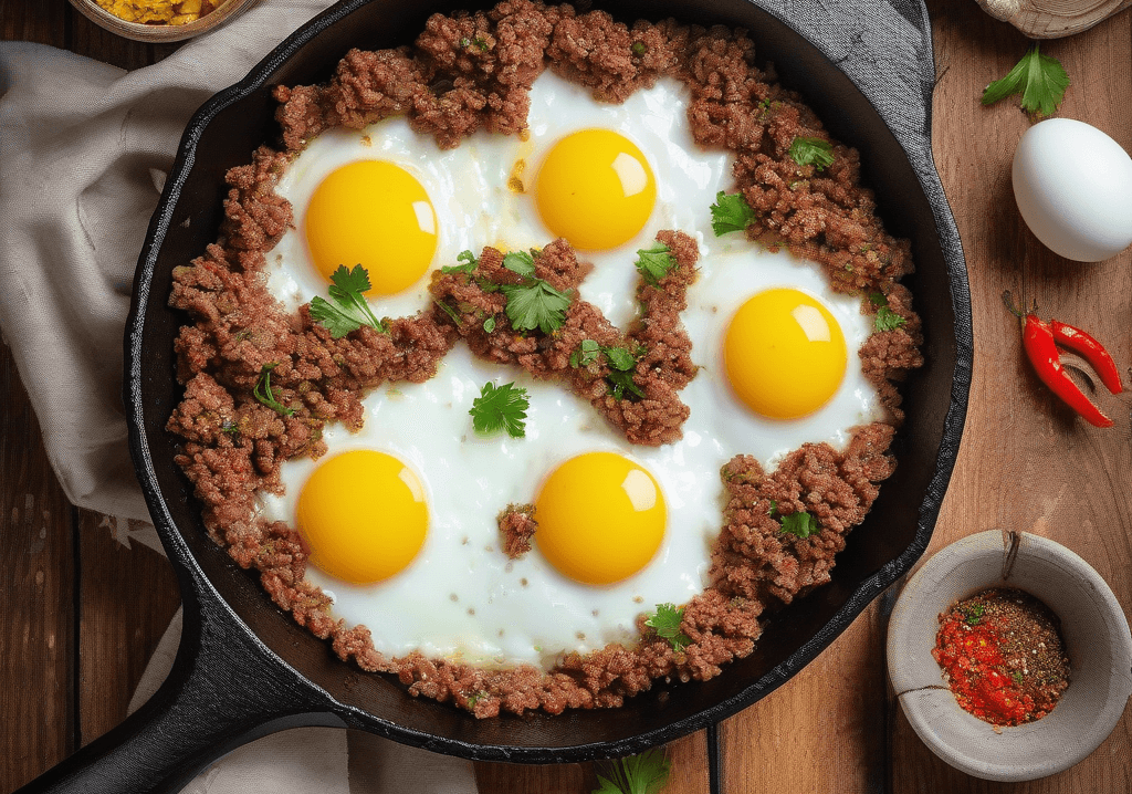 Kıymalı Yumurta Tarifi: Tavada Pratik Hazırlanış